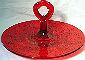 Ruby Red Tiara Sandwich Glass Tray